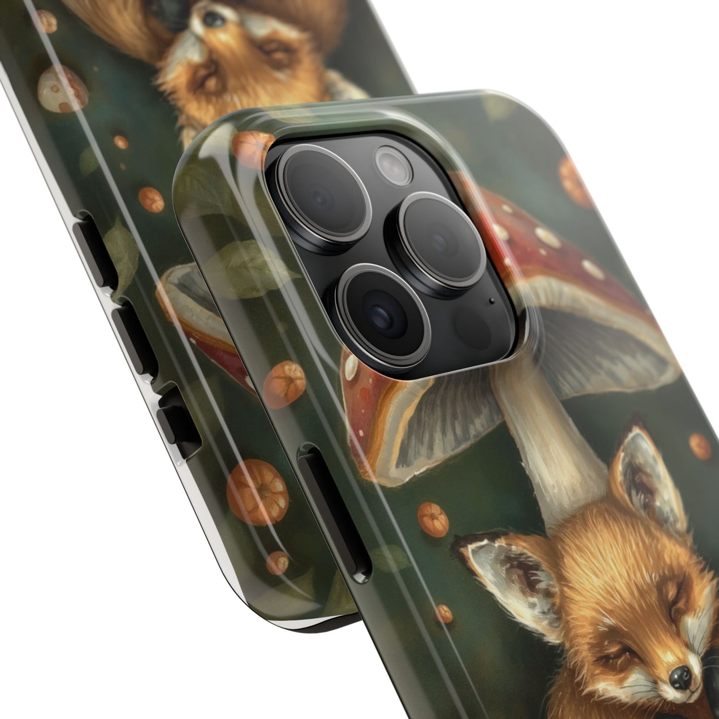 Cute Fox & Mushroom Phone Case - Tough Protective Cover