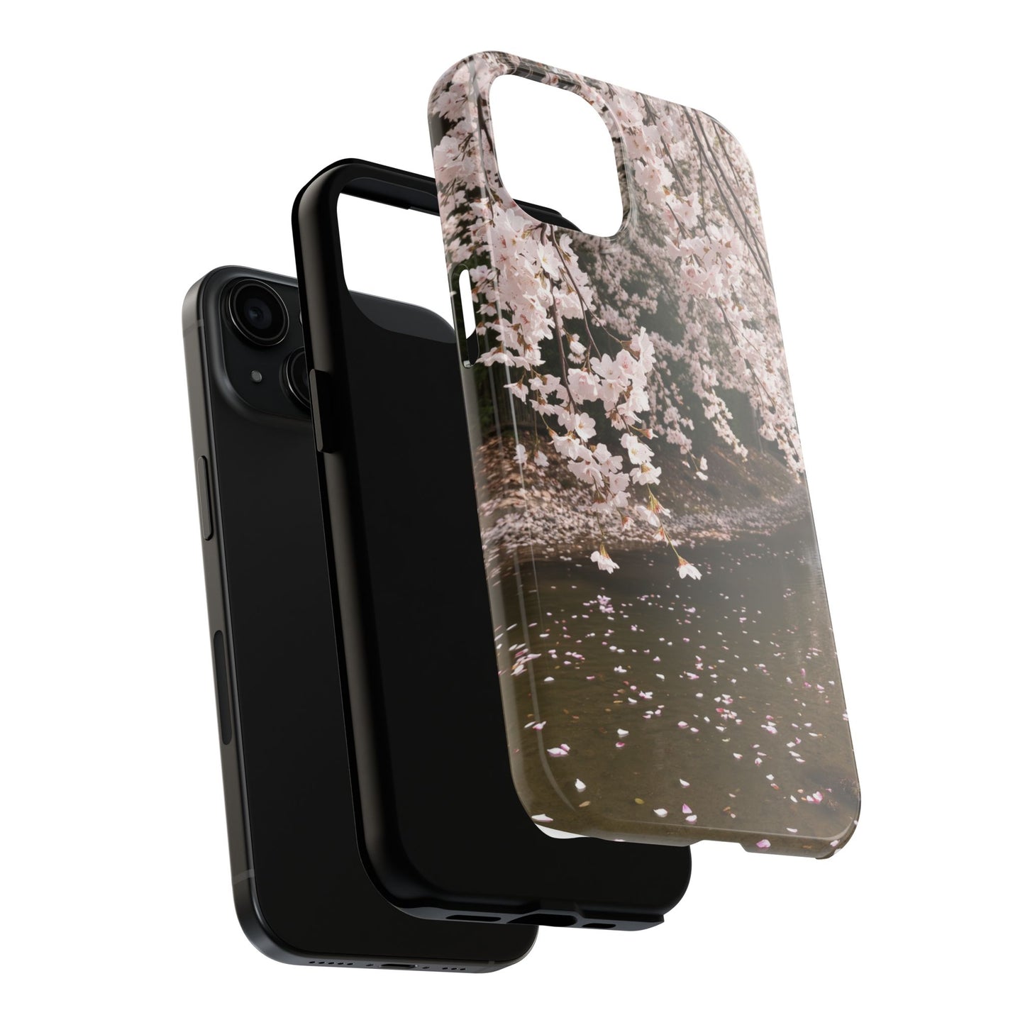 Cherry Blossom Tough Phone Cases - Durable Protection with Floral Serenity