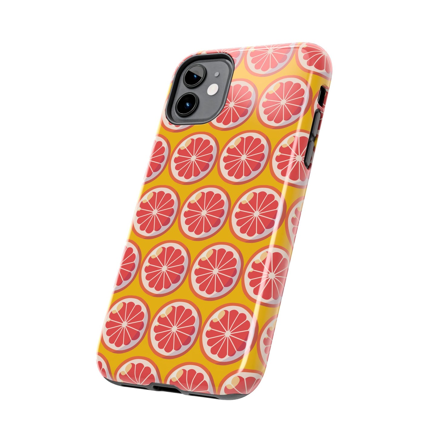 Citrus Pattern Tough Phone Case - Bright Grapefruit Design - for iPhone
