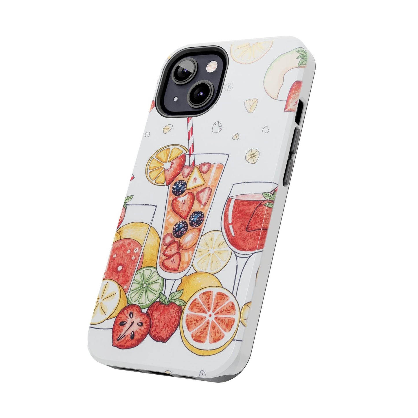 Colorful Fruit Cocktail Tough Phone Case - Perfect for Summer Vibes