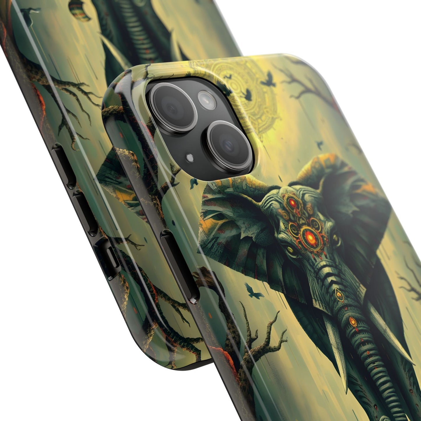Mystical Forest Elephant Tough Phone Case | Vibrant Design for Nature Lovers - for iPhone