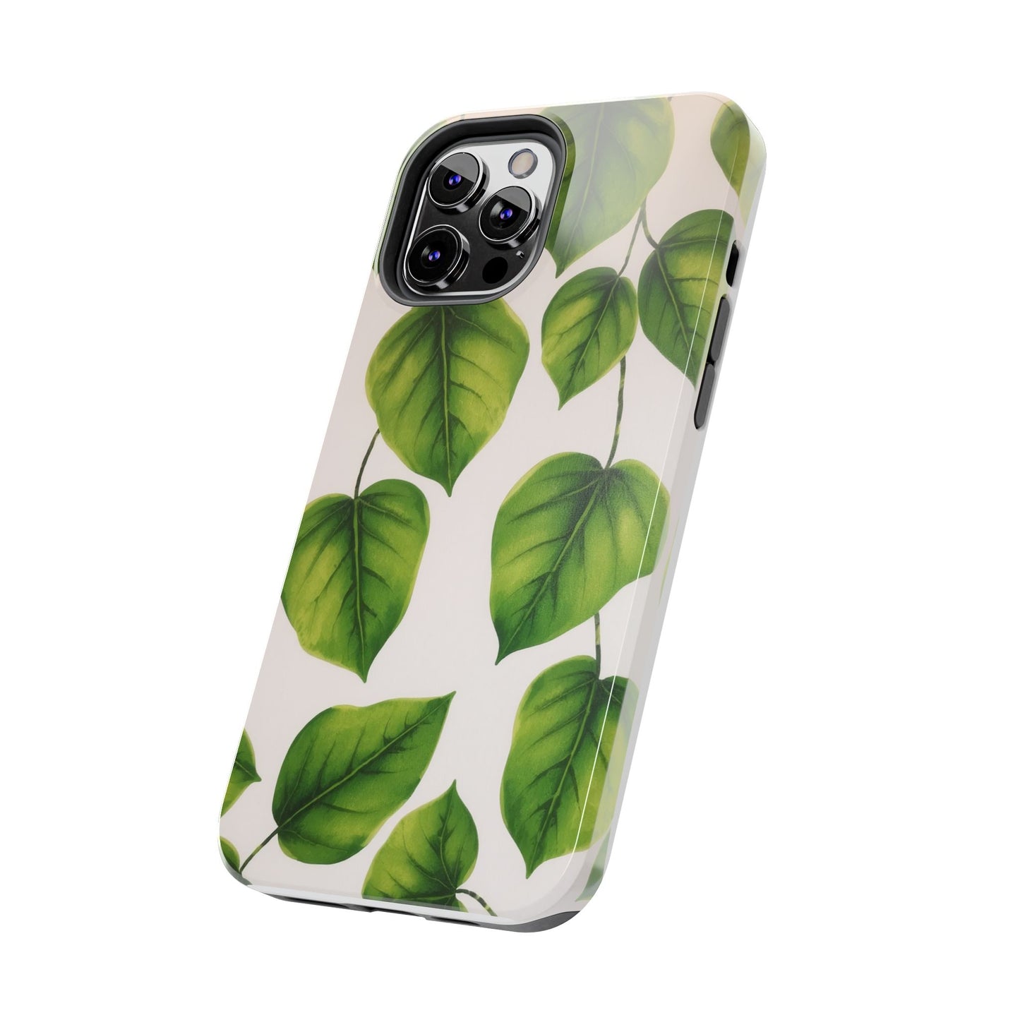 Tough Phone Cases with Green Leaf Design | Eco-Friendly Protection for Nature Lovers