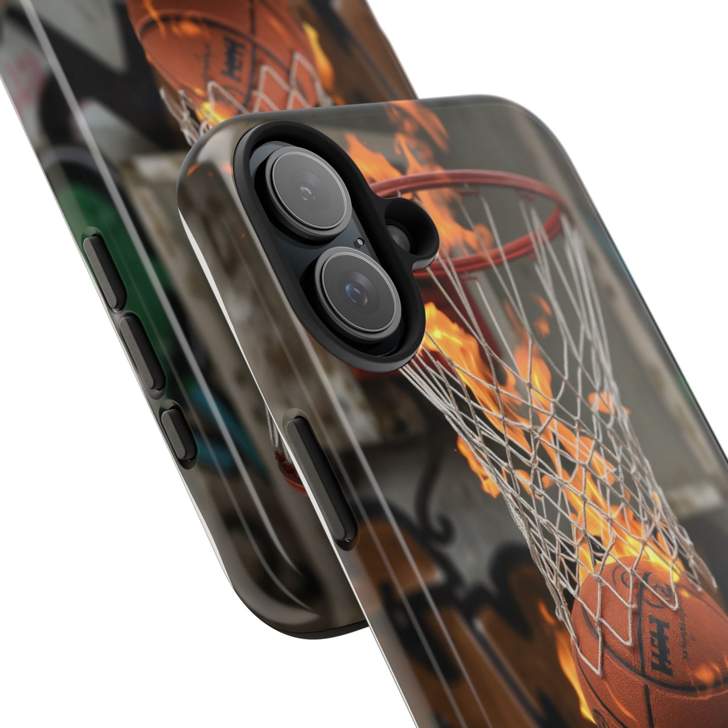 Fire Basketball Tough Phone Case - Durable Sporty Design for Athletes & Fans