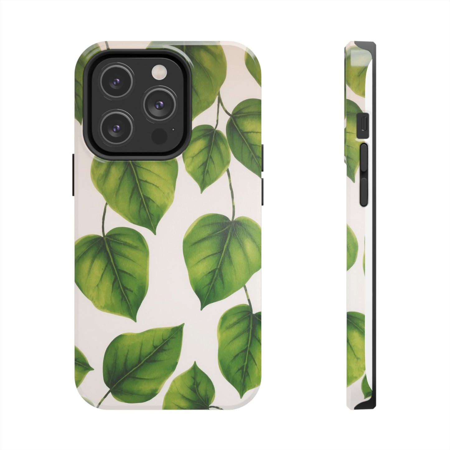 Tough Phone Cases with Green Leaf Design | Eco-Friendly Protection for Nature Lovers