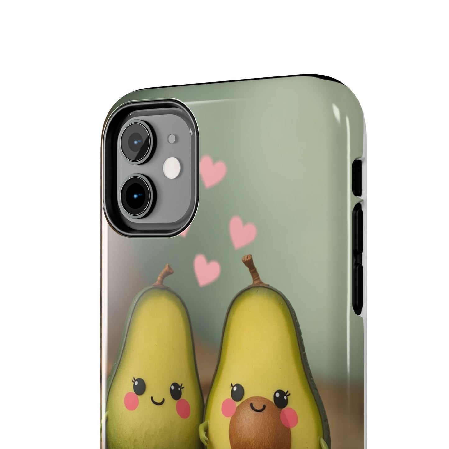 Cute Avocado Phone Case, Funny Tough Case, Quirky Phone Accessory, Gifts for Foodies, Valentine's Day Present