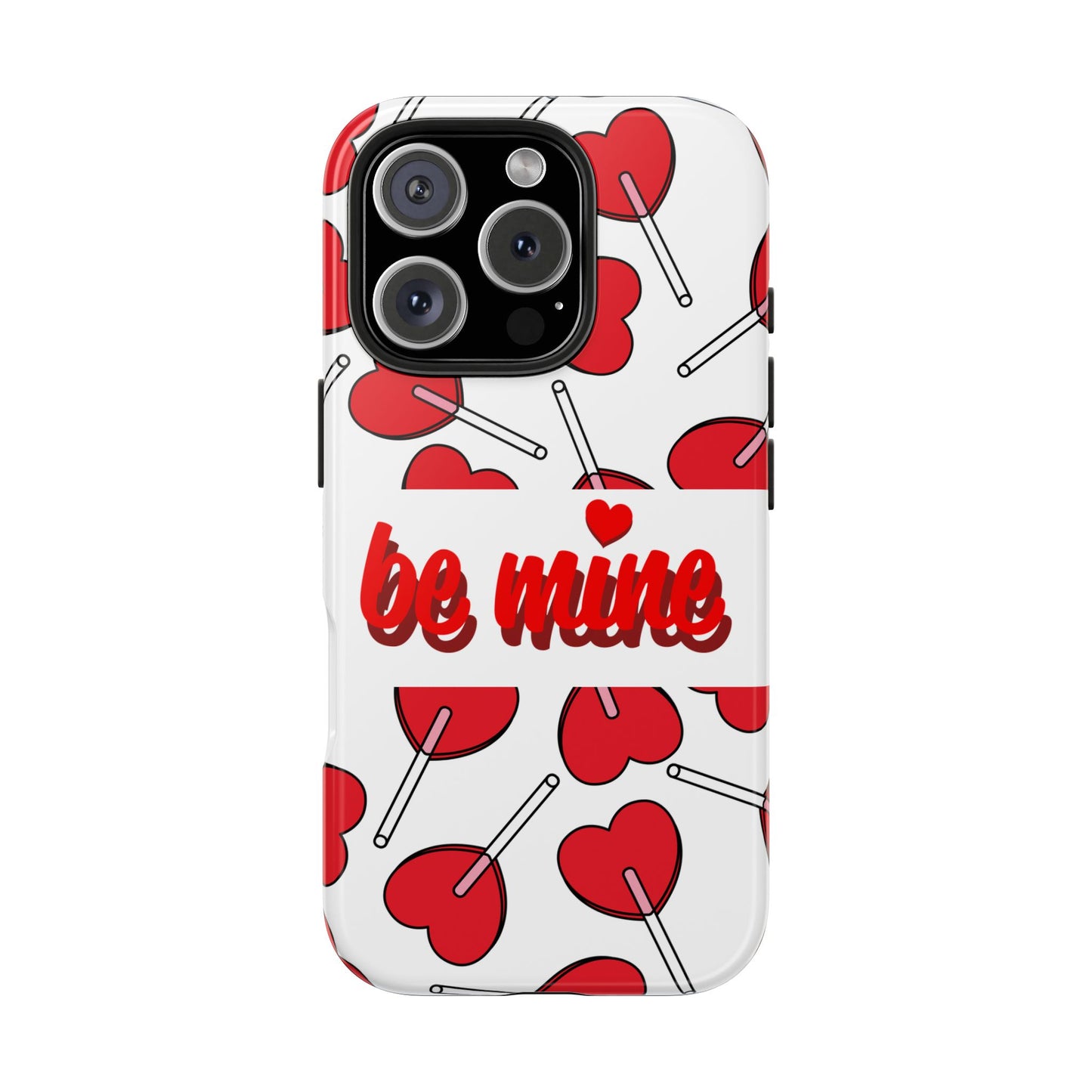 Be Mine Heart Pattern Tough Phone Case - Love Gift - for iPhone