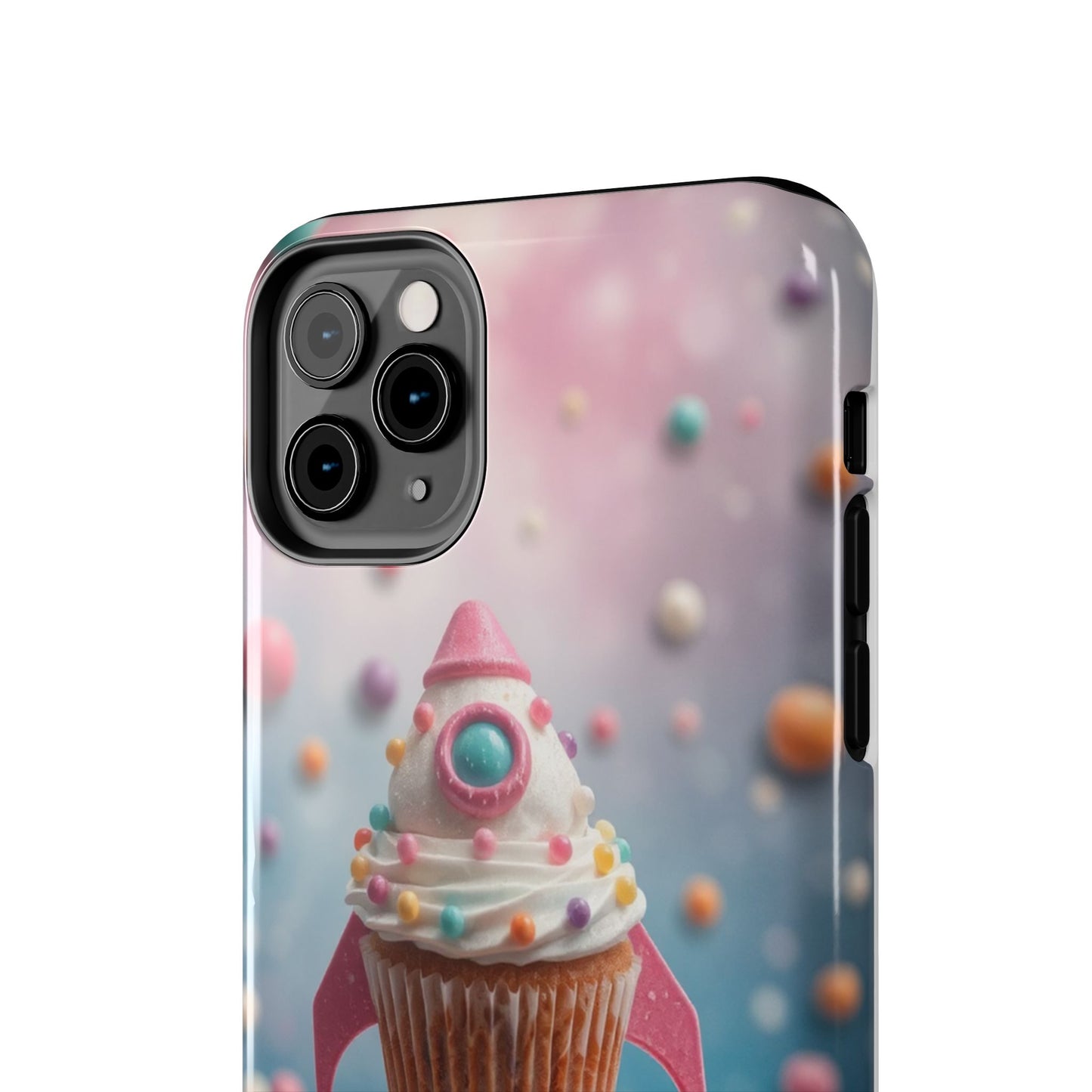 Whimsical Rocket Cupcake Phone Case - Fun Protective Case for Kids and Teens