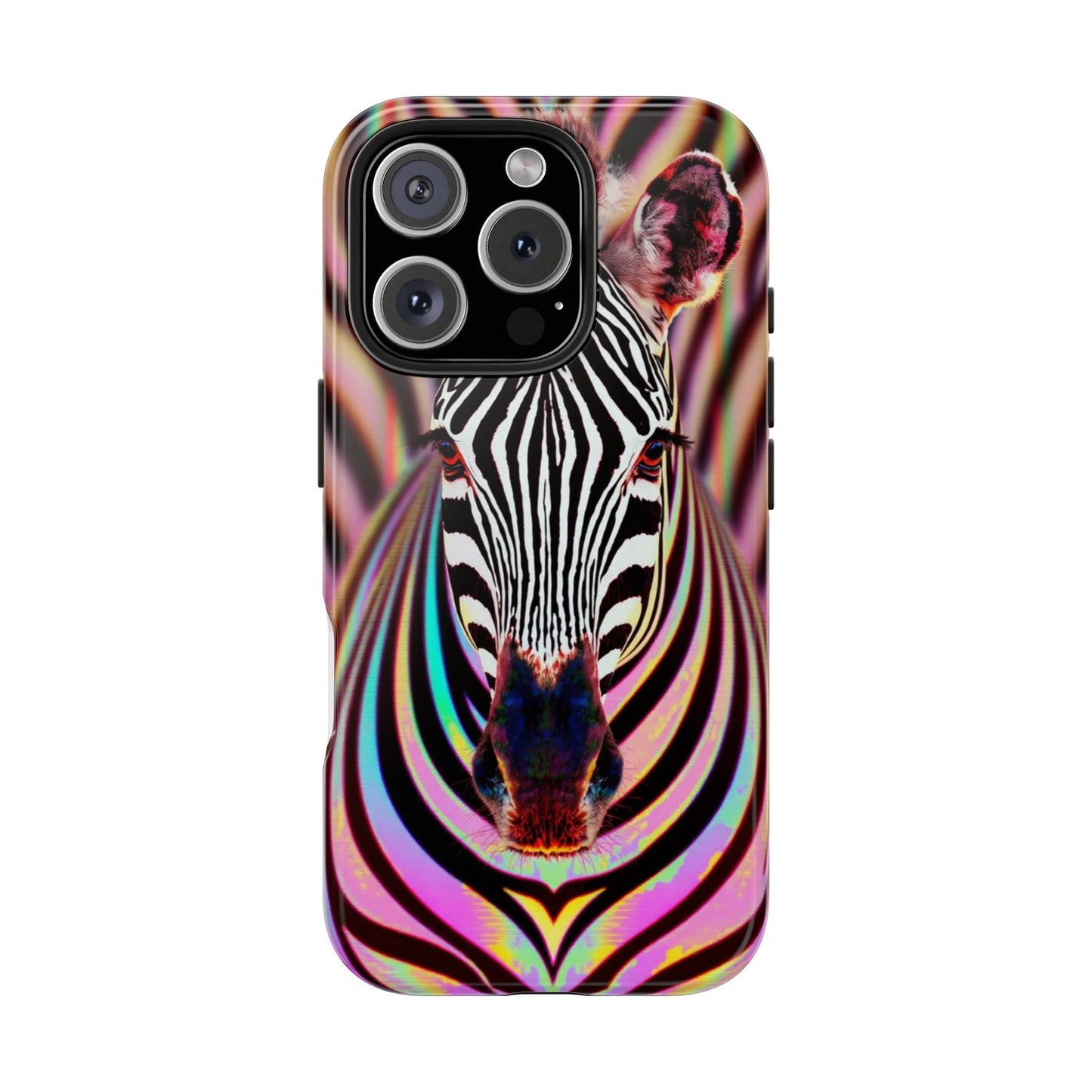 Vibrant Zebra Tough Phone Case - Unique Animal Design for Wild Spirit