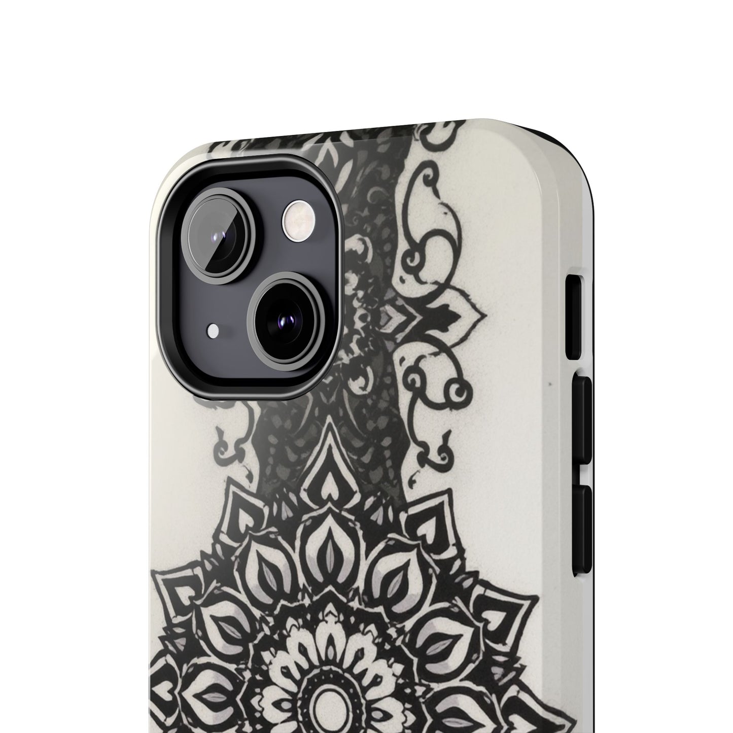 Stylish Tough Phone Cases with Dark Mandala Design - Durable and Unique Protection - for iPhone