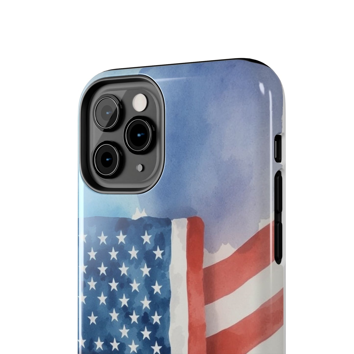 Abstract Watercolor American Flag Design - Tough Phone Case - for iPhone