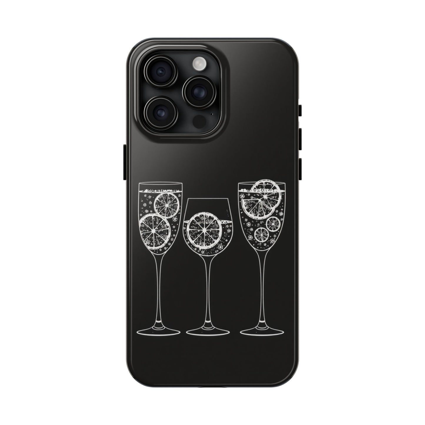 Stylish Tough Phone Cases with Citrus Glass Design, Protective Cases for Parties, Summer Events, and Everyday Use