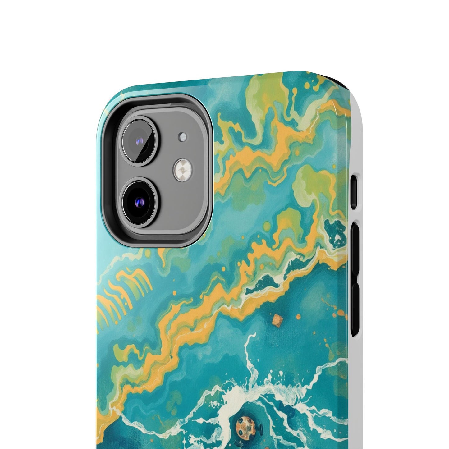 Ocean Wave Tough Phone Case – Durable Protection with Abstract Art Design