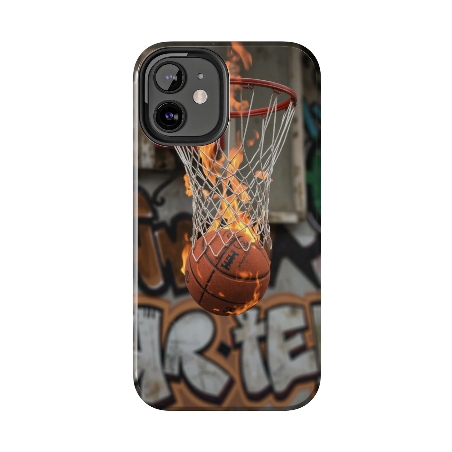 Fire Basketball Tough Phone Case - Durable Sporty Design for Athletes & Fans