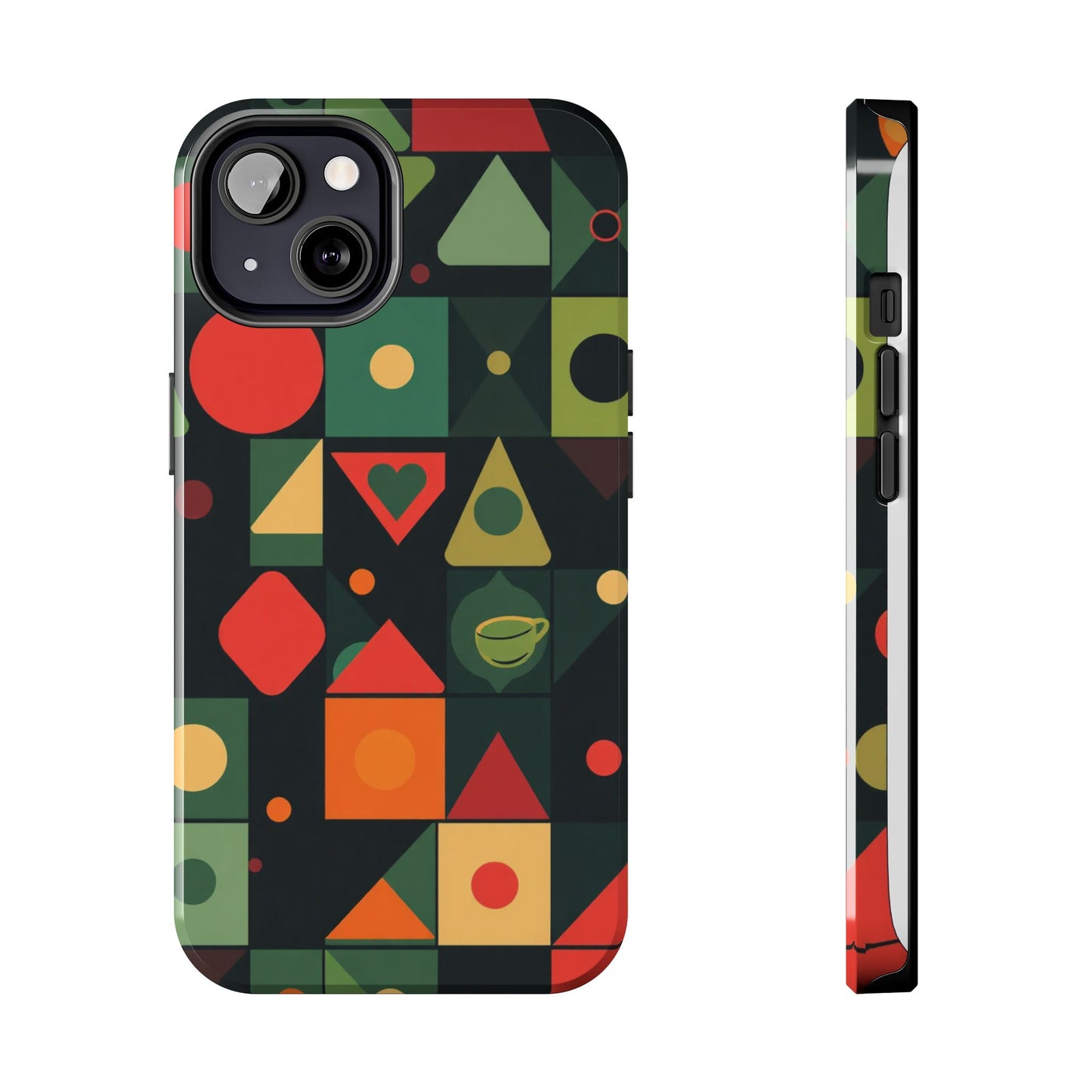 Vibrant Geometric Tough Phone Cases – Stylish Protection for Trendsetters - for iPhone