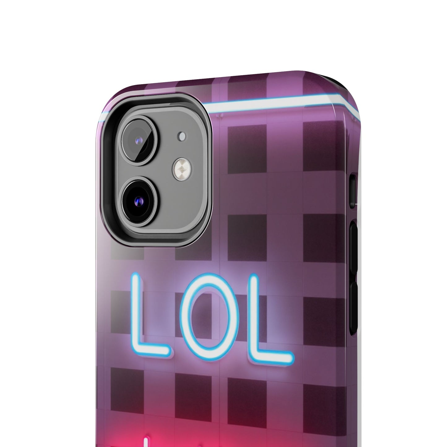 Neon Vibe Tough Phone Case - 'LOL Whatevr' Design for Trendsetters