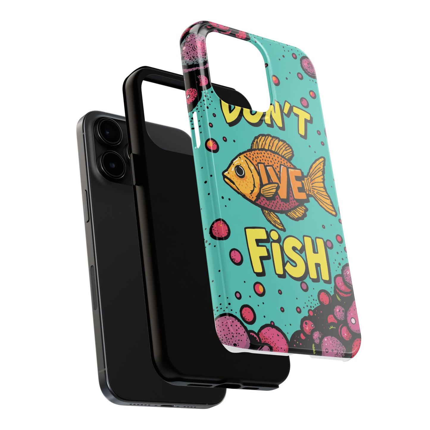 Catchy Fish-Themed Tough Phone Cases, Unique Gift for Fish Lovers, Durable Protection for Phones, Fun Aquatic Design, Ideal for Holidays