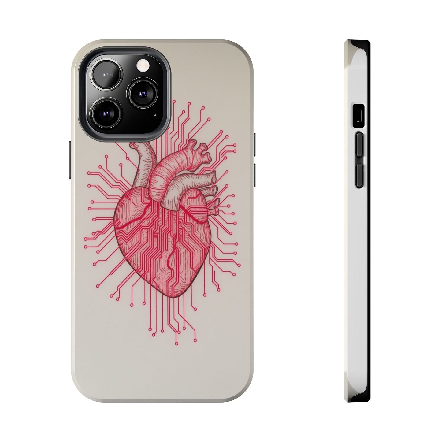 Heart Circuit Tough Phone Case – Unique Tech-Inspired Design for Tech Lovers