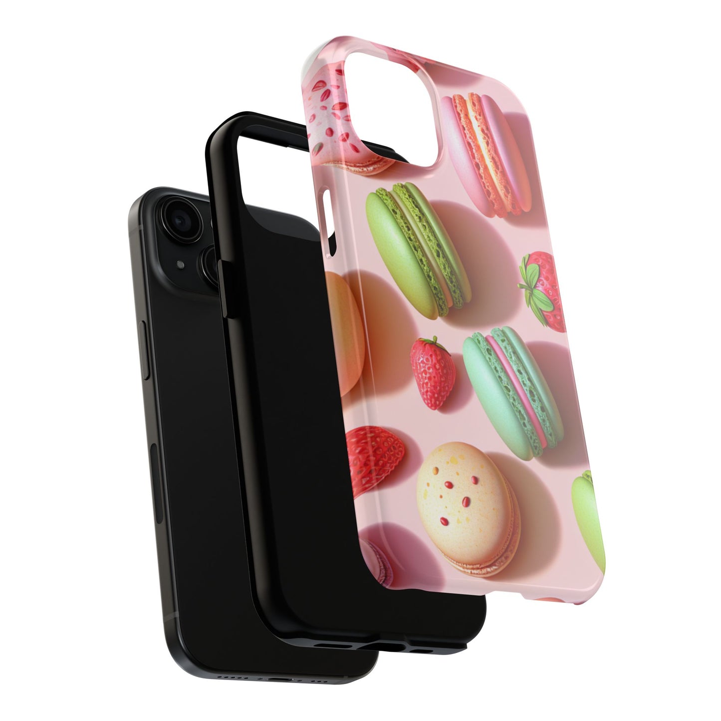 Macaron-Inspired Tough Phone Cases - Colorful Sweet Design - for iPhone