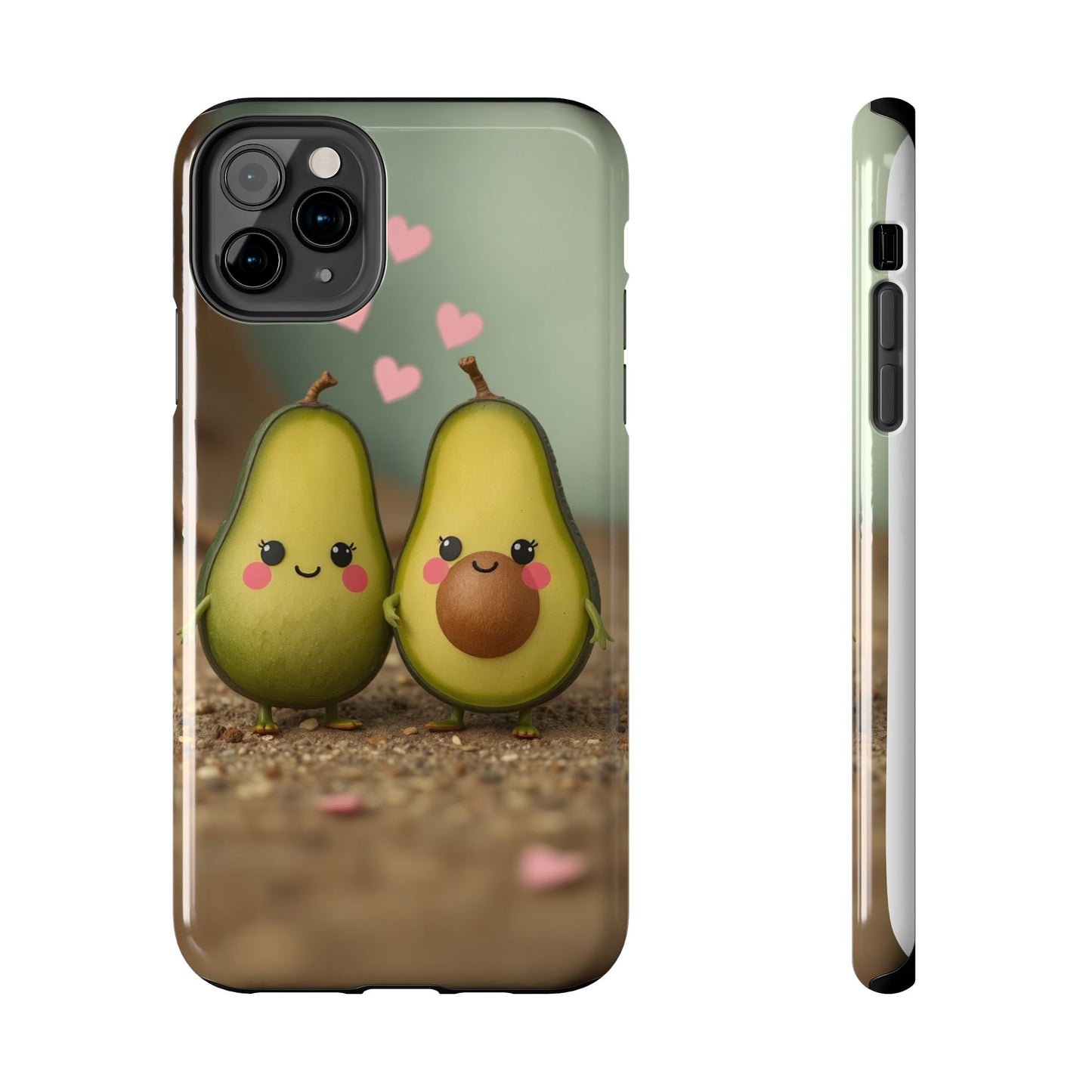 Cute Avocado Phone Case, Funny Tough Case, Quirky Phone Accessory, Gifts for Foodies, Valentine's Day Present
