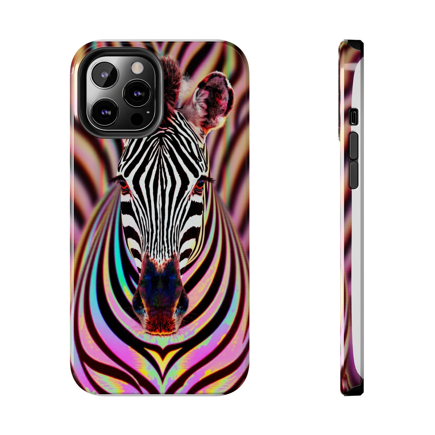 Vibrant Zebra Tough Phone Case - Unique Animal Design for Wild Spirit