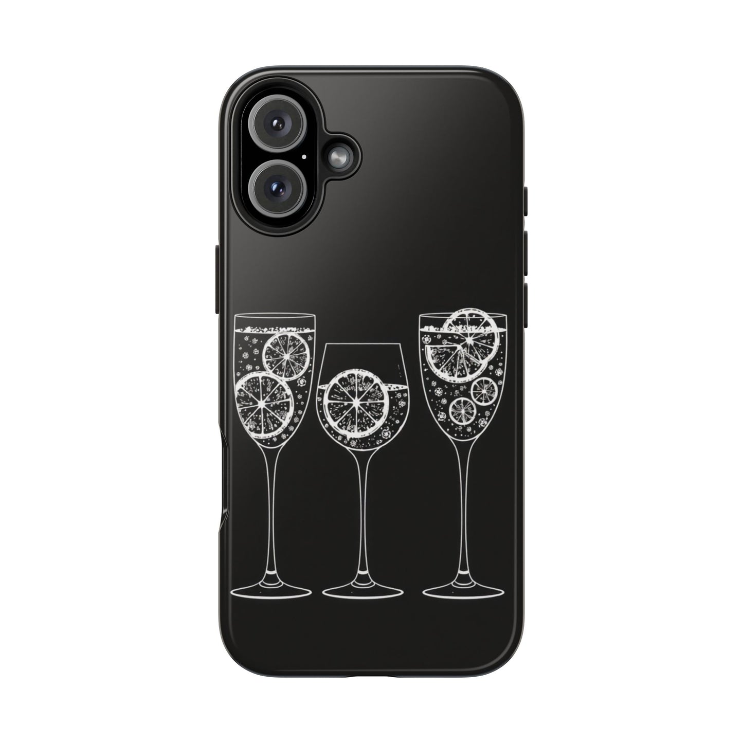 Stylish Tough Phone Cases with Citrus Glass Design, Protective Cases for Parties, Summer Events, and Everyday Use