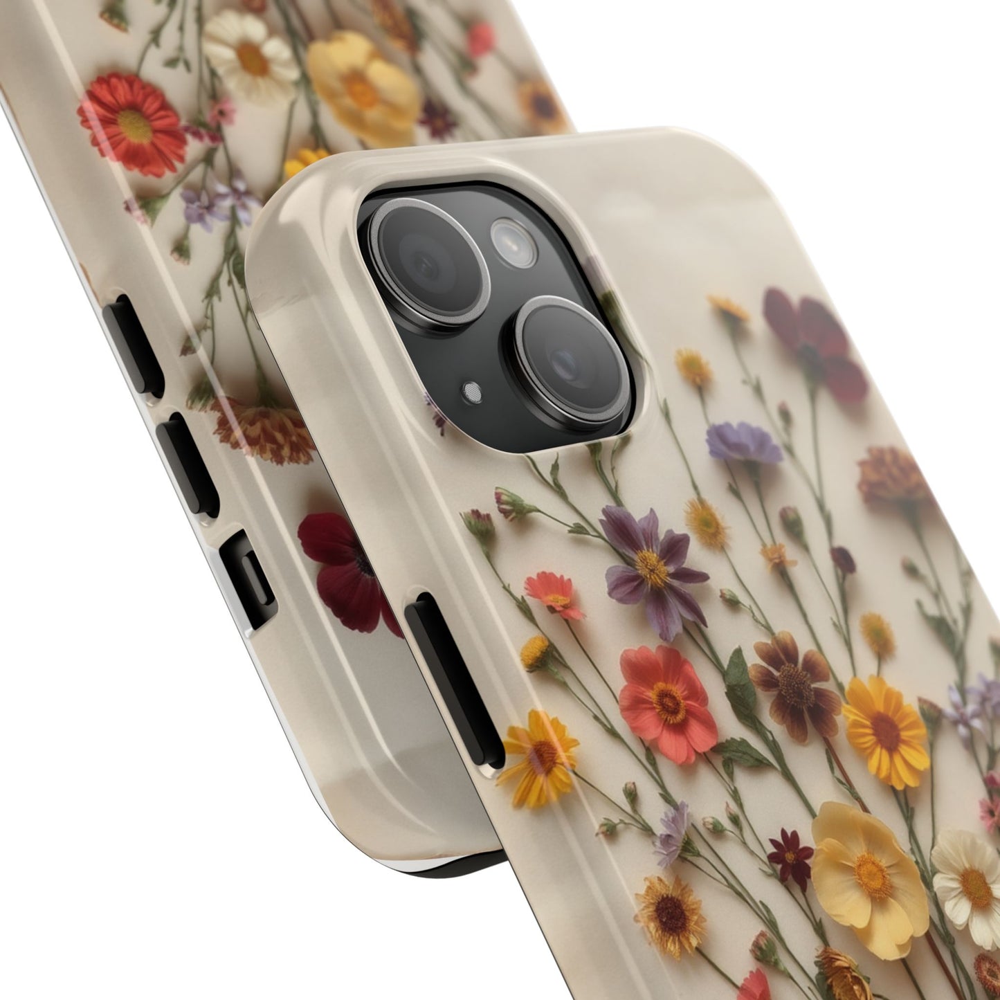 Floral Tough Phone Case - Durable Protection with Nature-Inspired Design