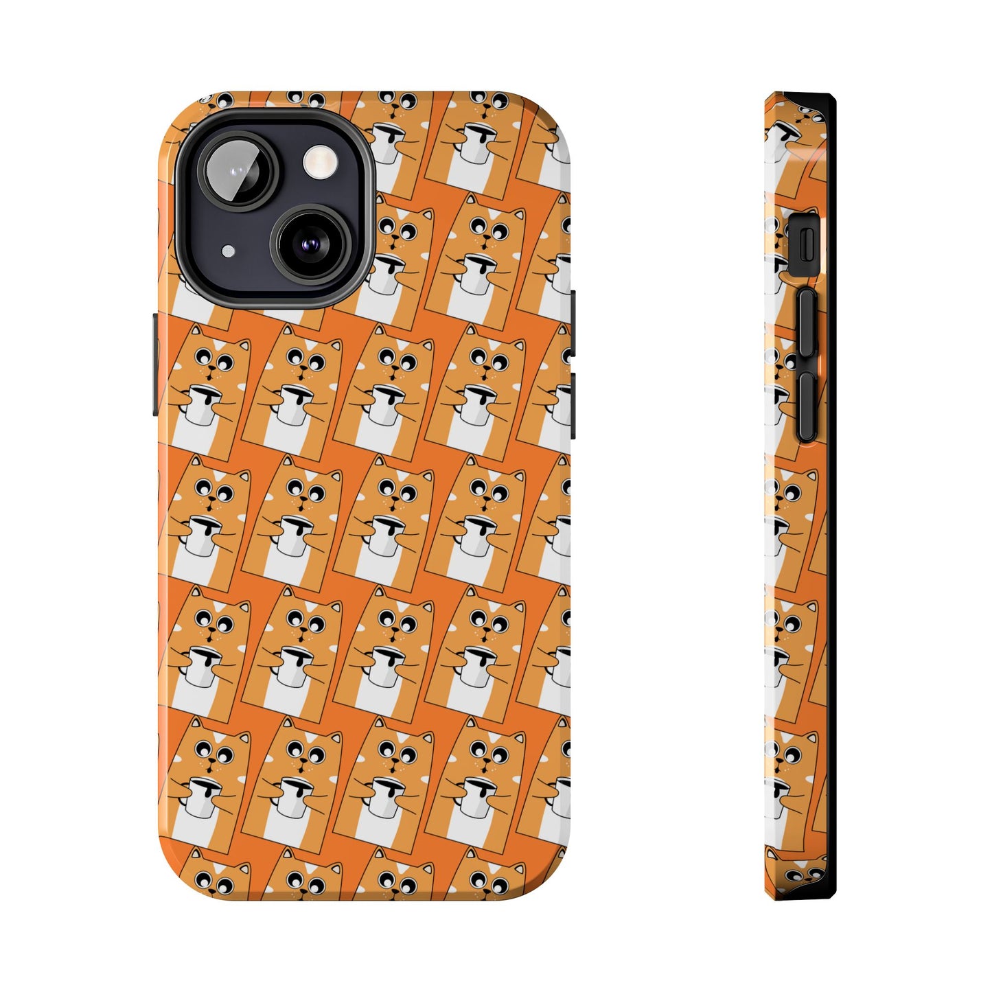 Coffee Cat Tough Phone Case – Durable, Fun, Perfect for Pet Lovers - for iPhone