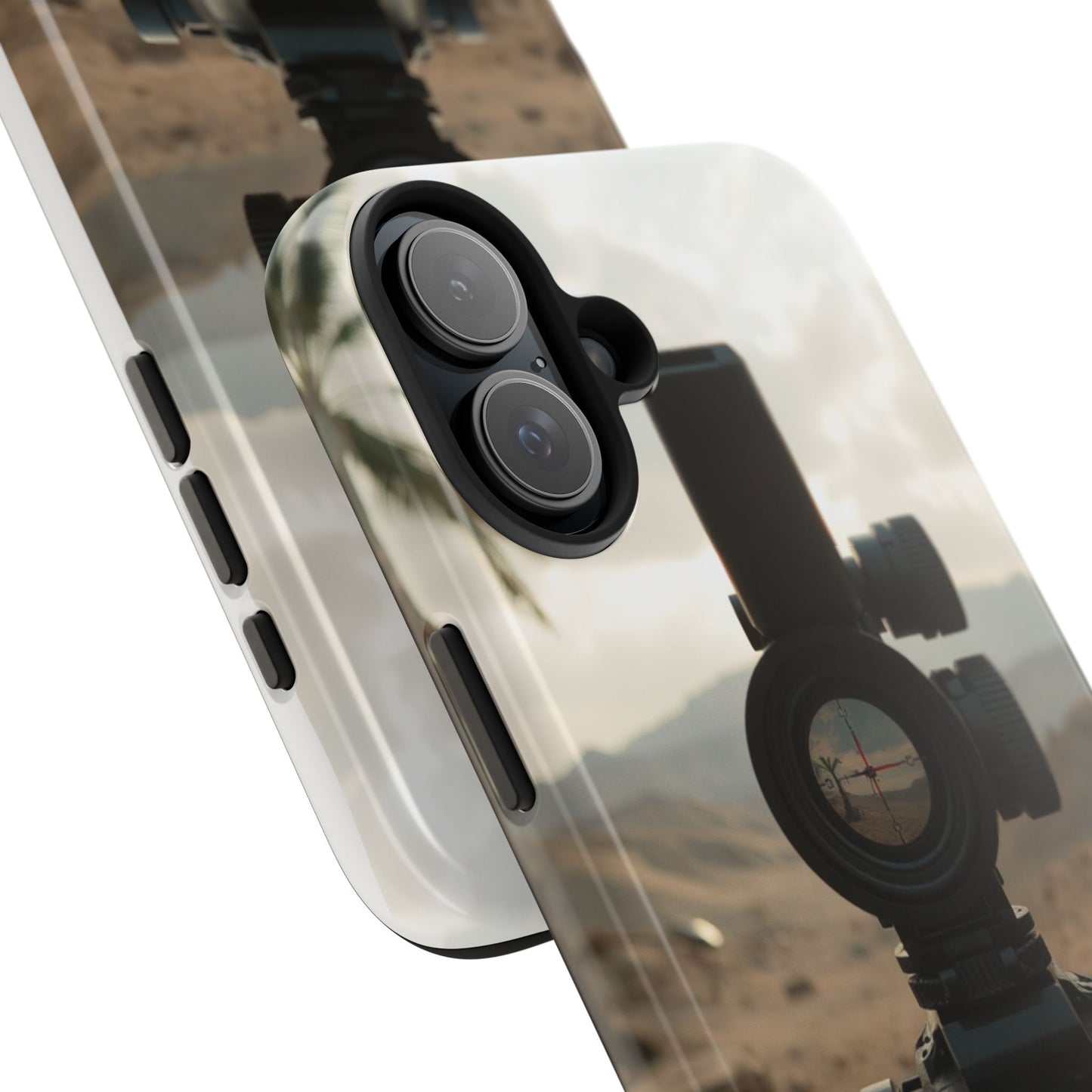 Tough Phone Case with Sniper Scope Design - Durable & Stylish Protection for Outdoors Enthusiasts