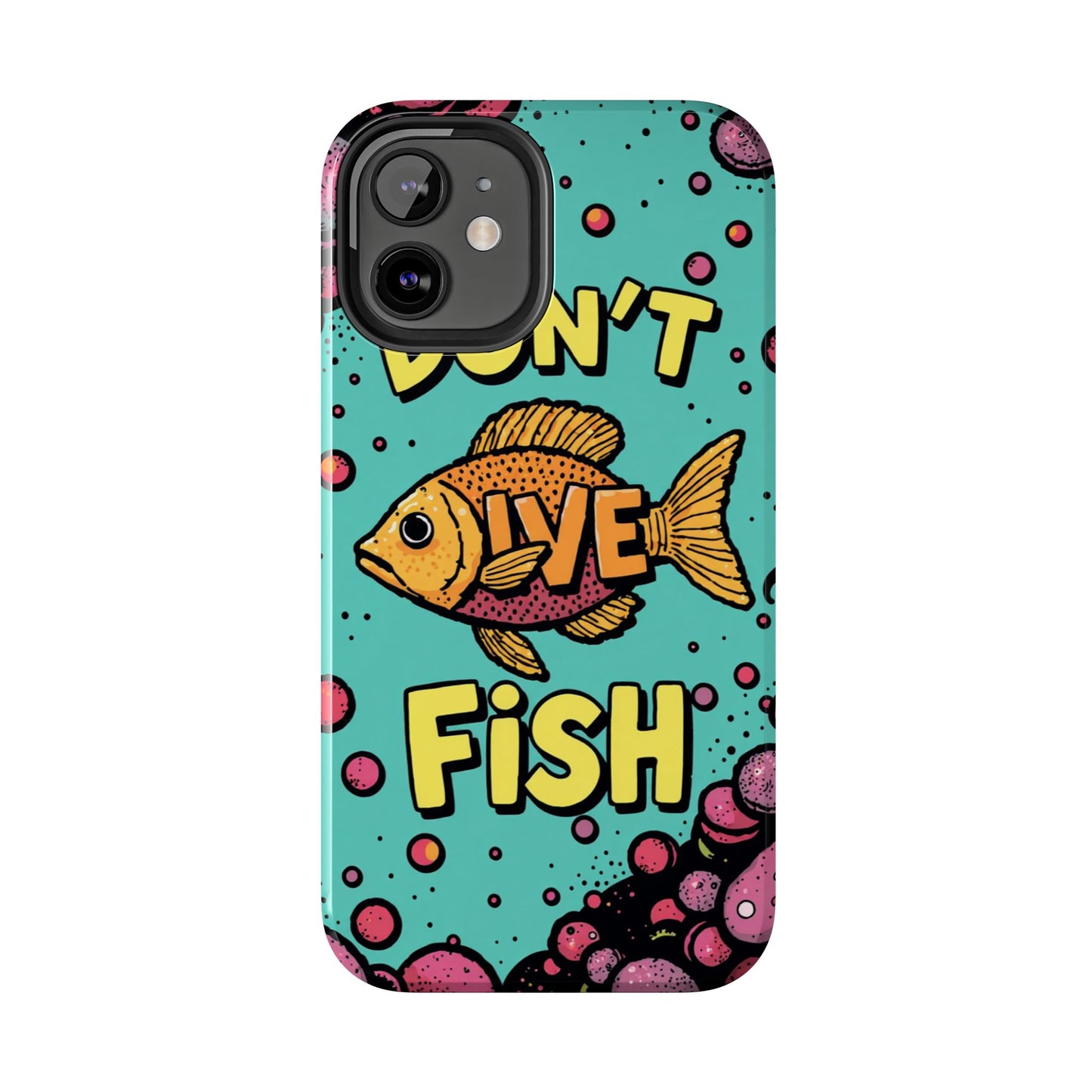 Catchy Fish-Themed Tough Phone Cases, Unique Gift for Fish Lovers, Durable Protection for Phones, Fun Aquatic Design, Ideal for Holidays