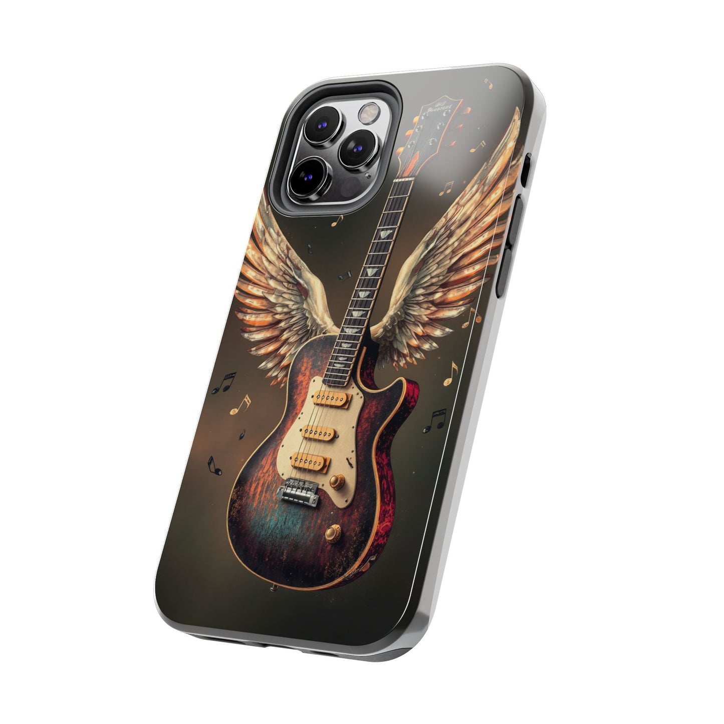 Inspirational Guitar Wing Phone Case - Tough Protection for Music Lovers