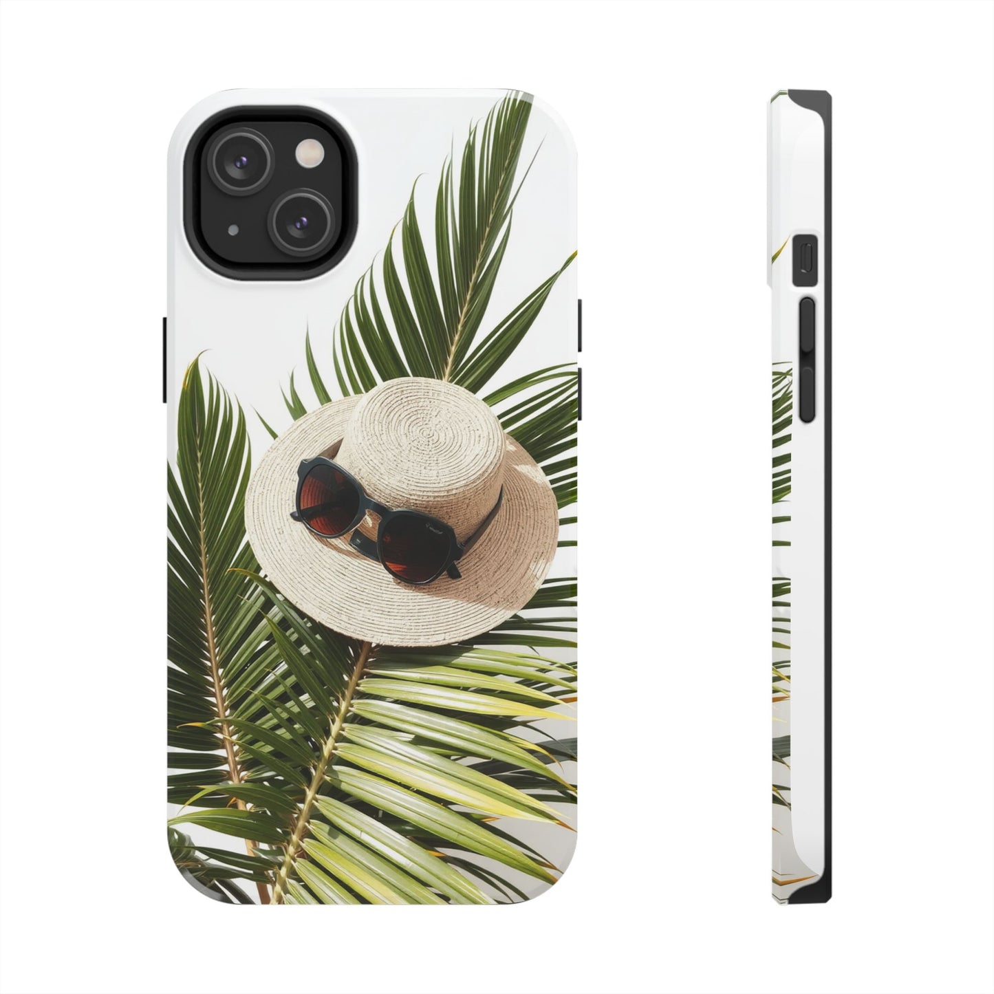 Tropical Phone Case - Summer Vibes with Hat & Sunglasses Design