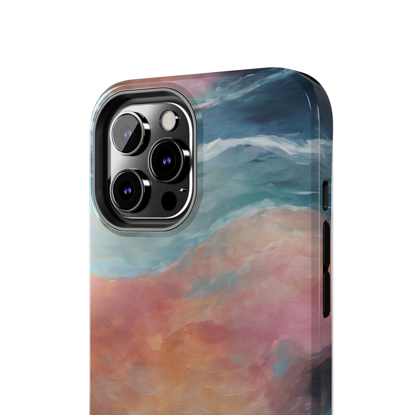 Artistic Painted Sea Tough Phone Case - Abstract Waves Design - for iPhone
