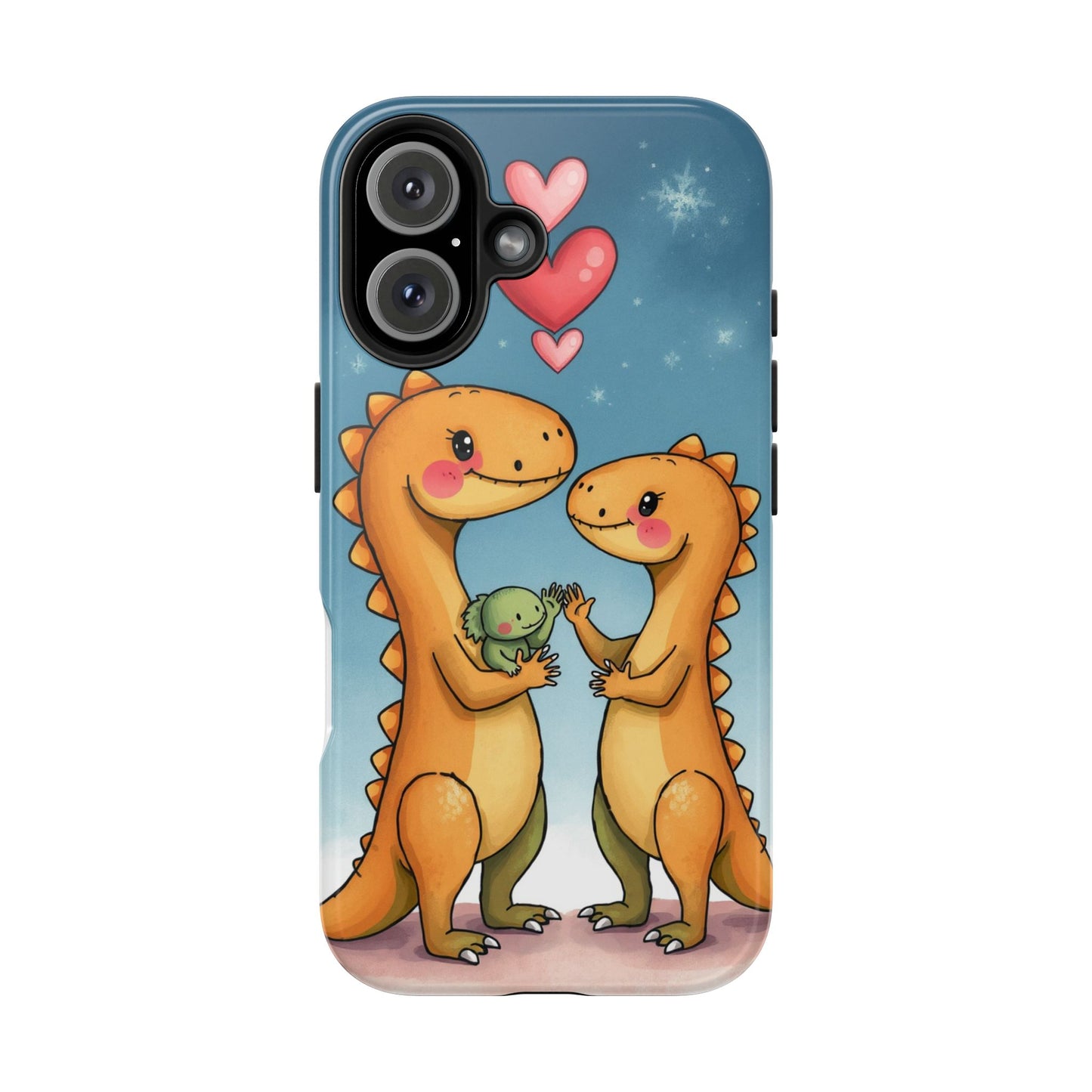 Dino Love Tough Phone Case - Cute & Durable Design for Kids & Parents
