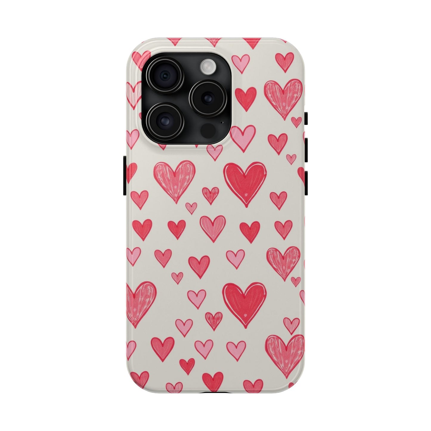Heart Pattern Tough Phone Case - Cute and Stylish Protection