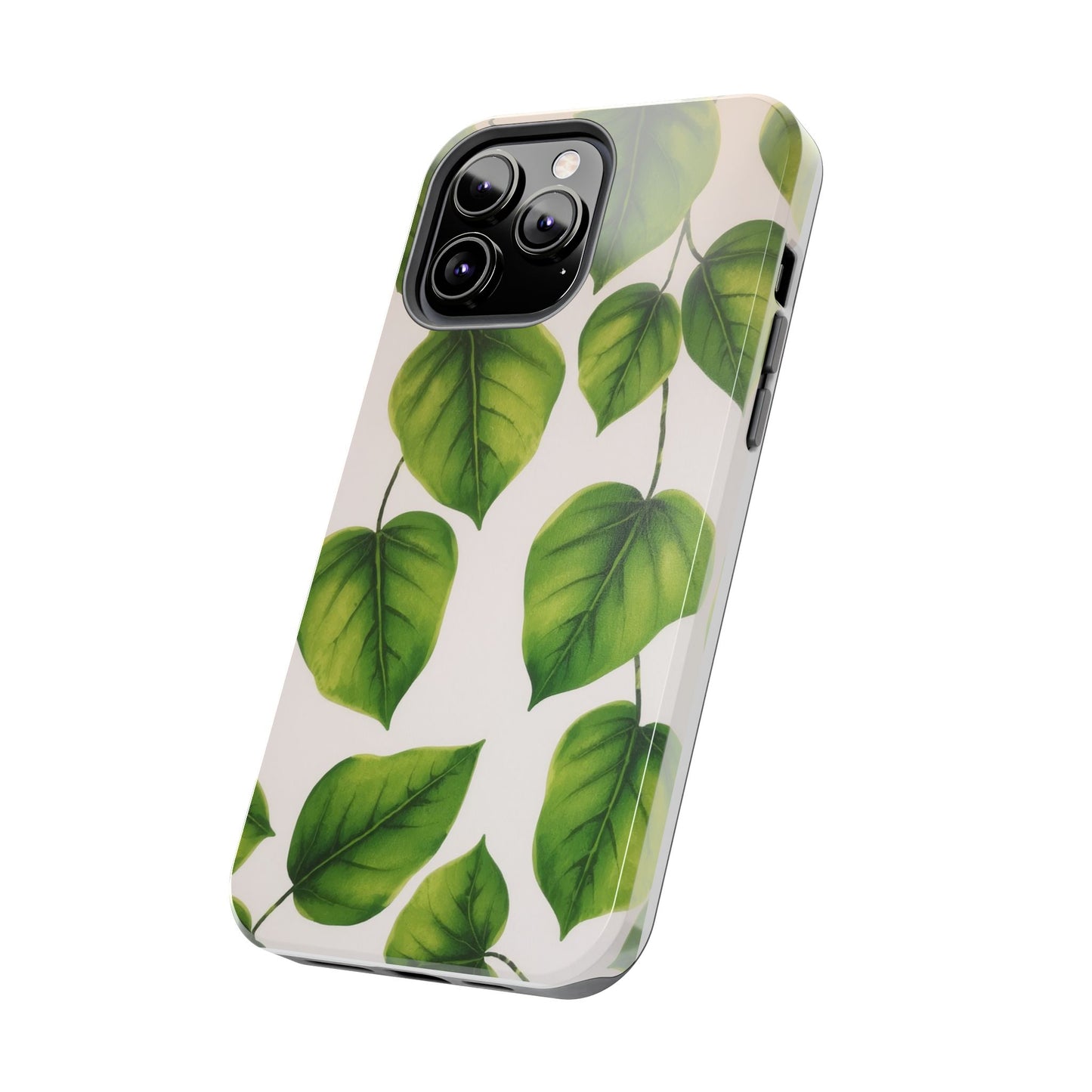 Tough Phone Cases with Green Leaf Design | Eco-Friendly Protection for Nature Lovers