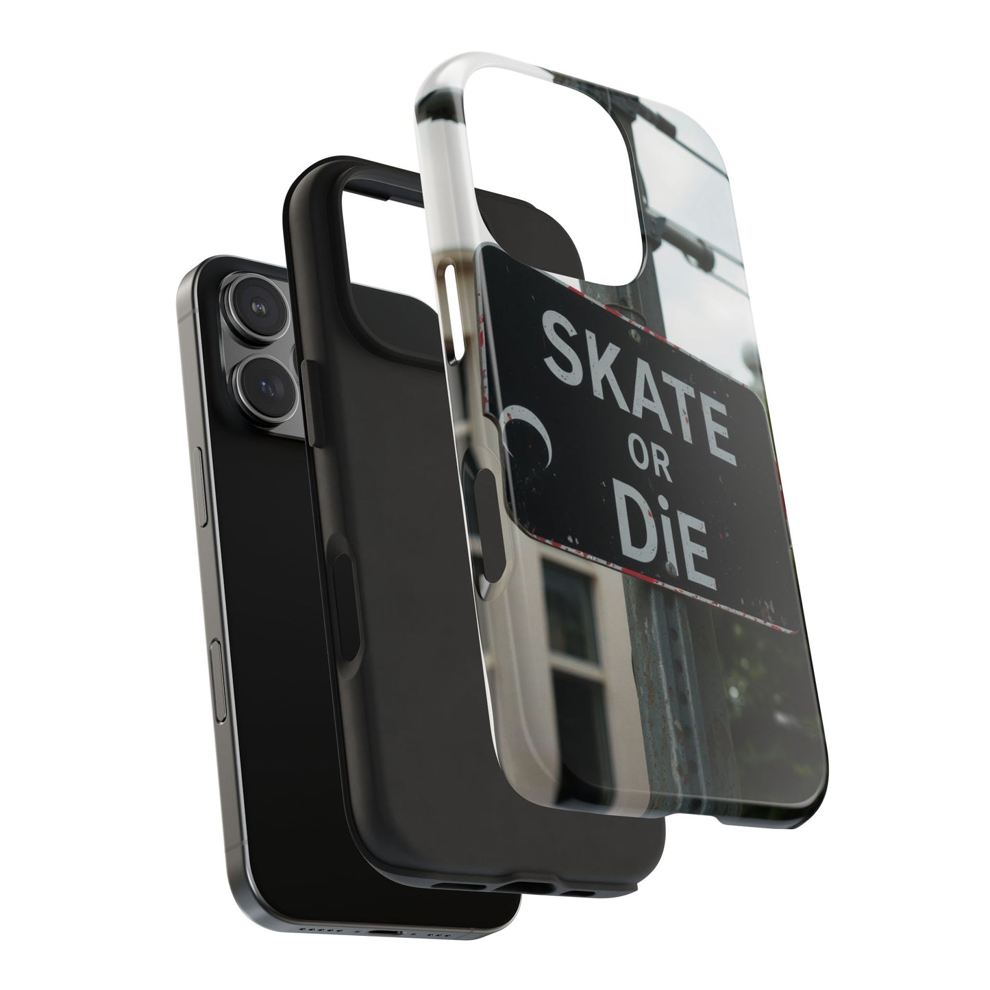 Black Sign Skate or Die Design - Tough Phone Case for iPhone