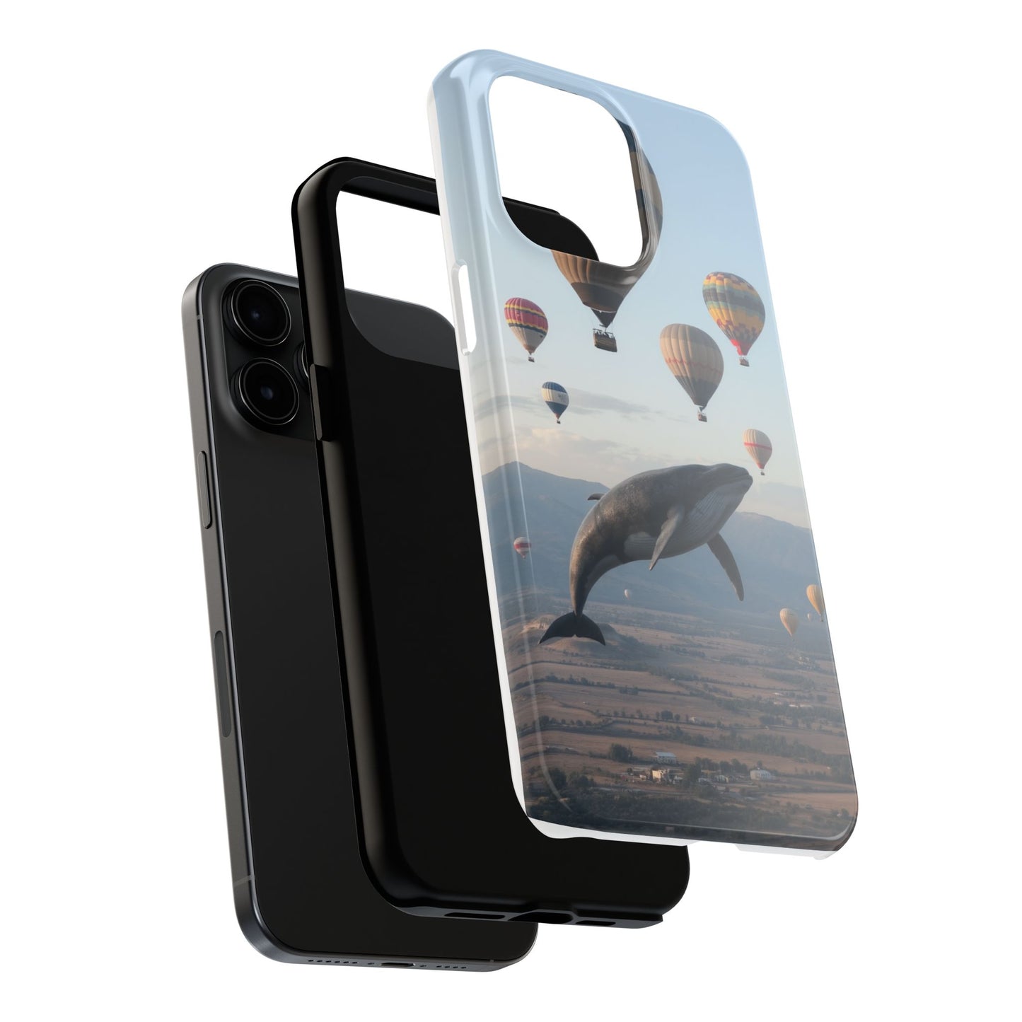 Whale Hot Air Balloon Tough Phone Case - Adventure & Nature Lovers
