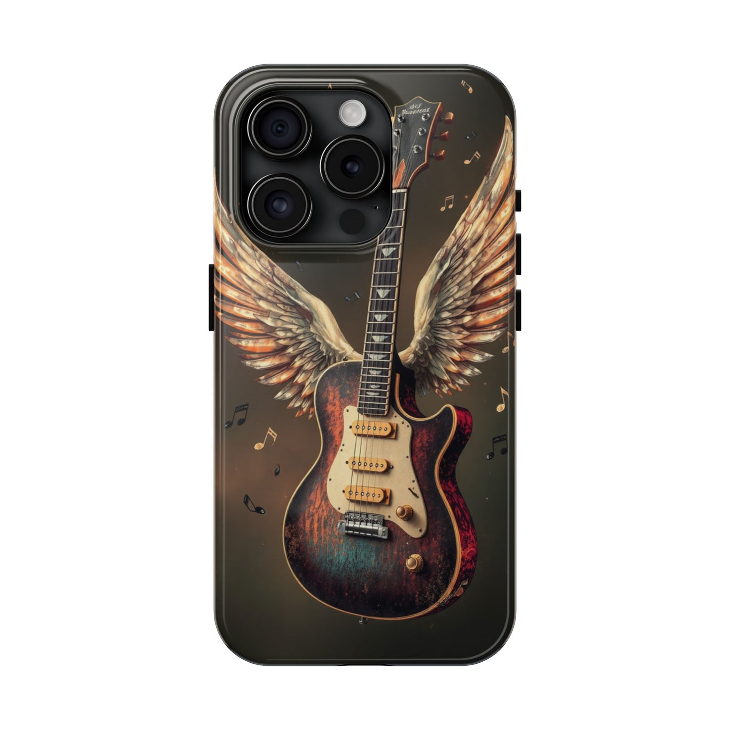Inspirational Guitar Wing Phone Case - Tough Protection for Music Lovers