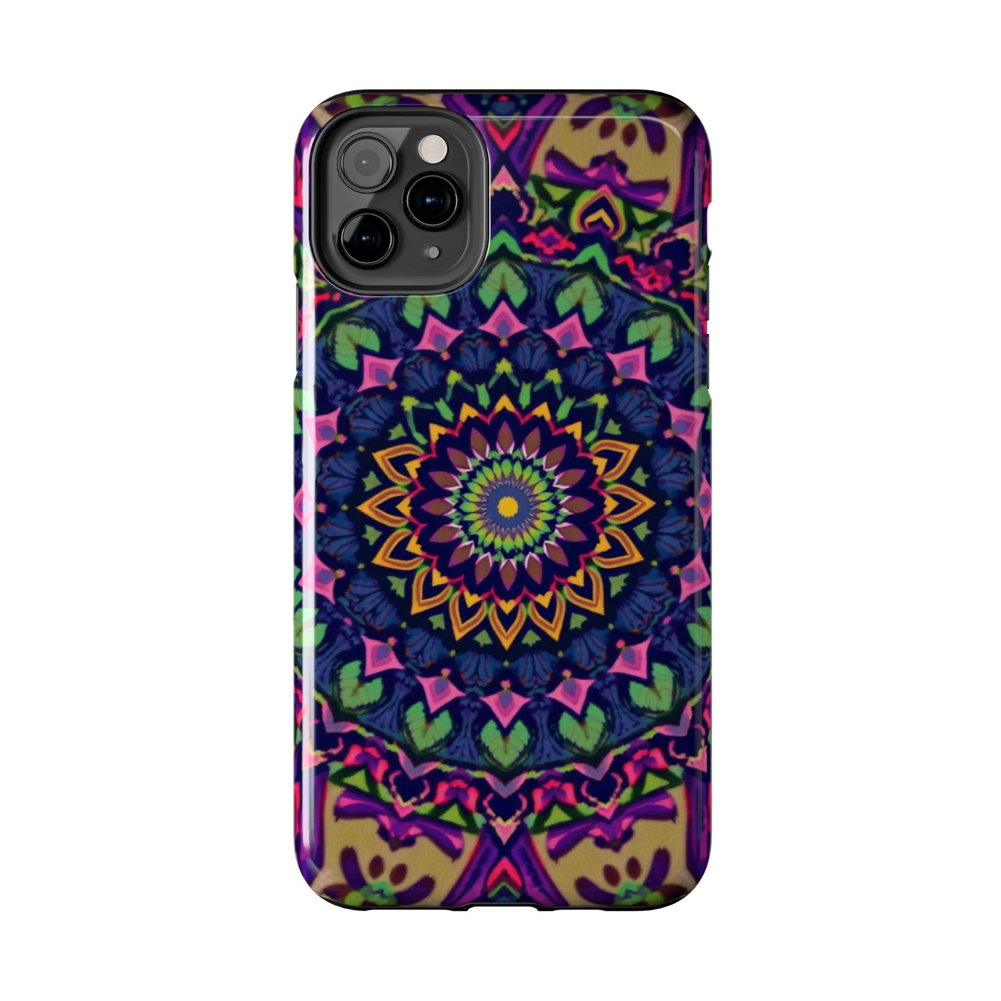 Vibrant Mandala Tough Phone Case - Colorful, Purple Fusion, Durable Protection for Your Device - for iPhone