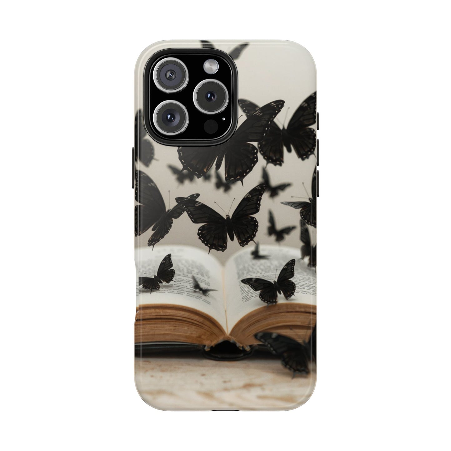 Butterfly Magic Tough Phone Case - Literary Design for Book Lovers