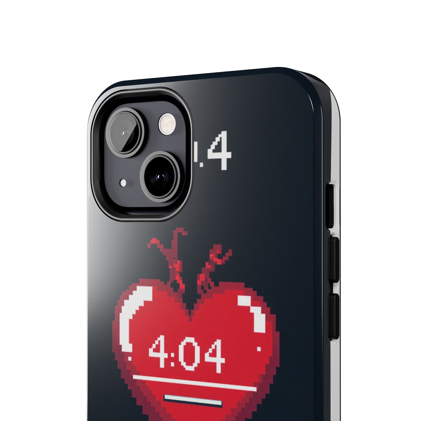 Vintage Pixel Heart Tough Phone Case - "404 Love Not Found" Design