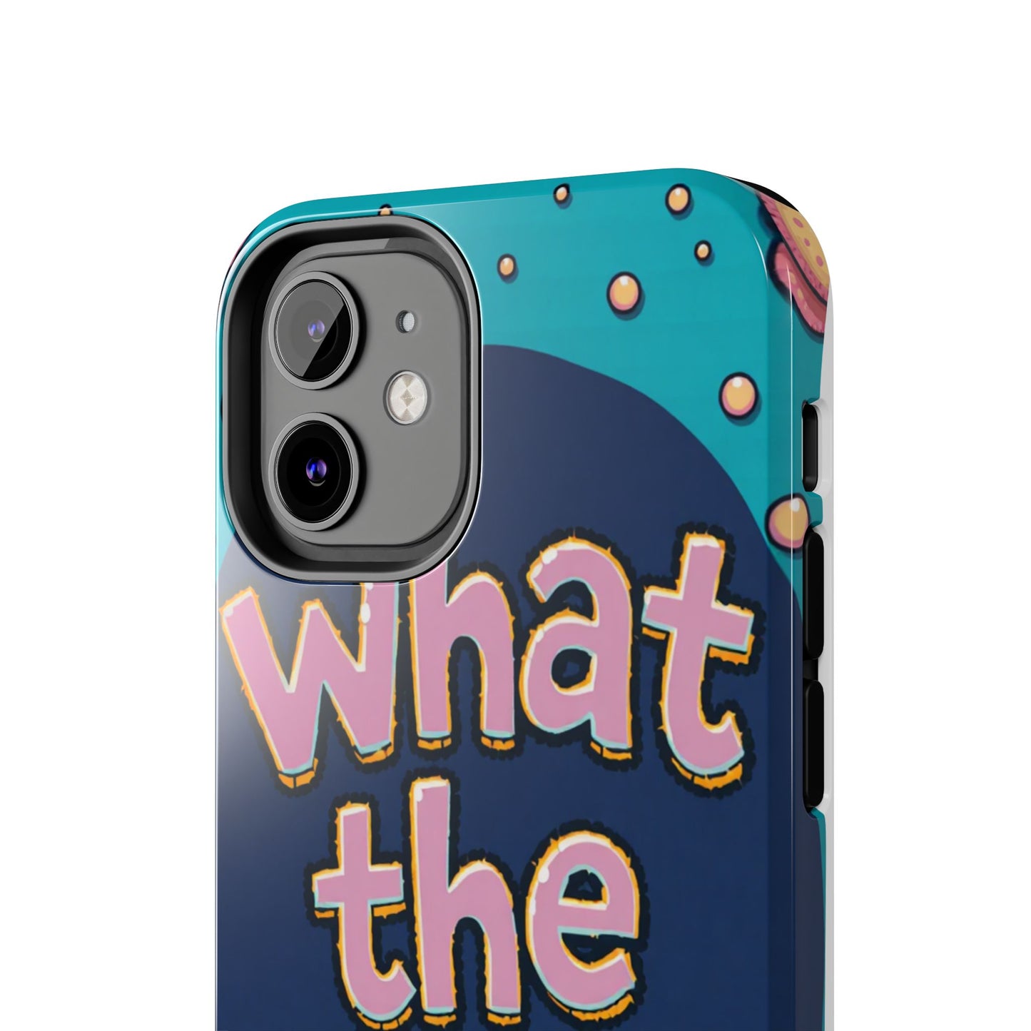 Playful Tough Phone Case - "What the Fish" Design