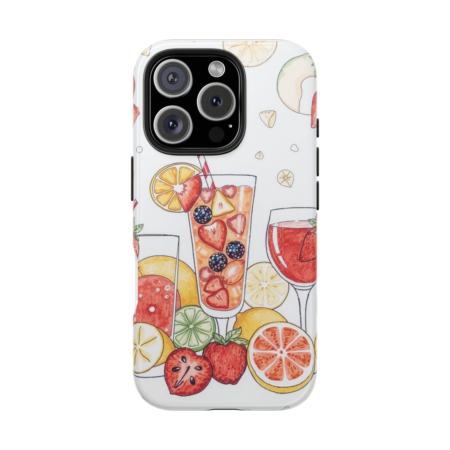 Colorful Fruit Cocktail Tough Phone Case - Perfect for Summer Vibes