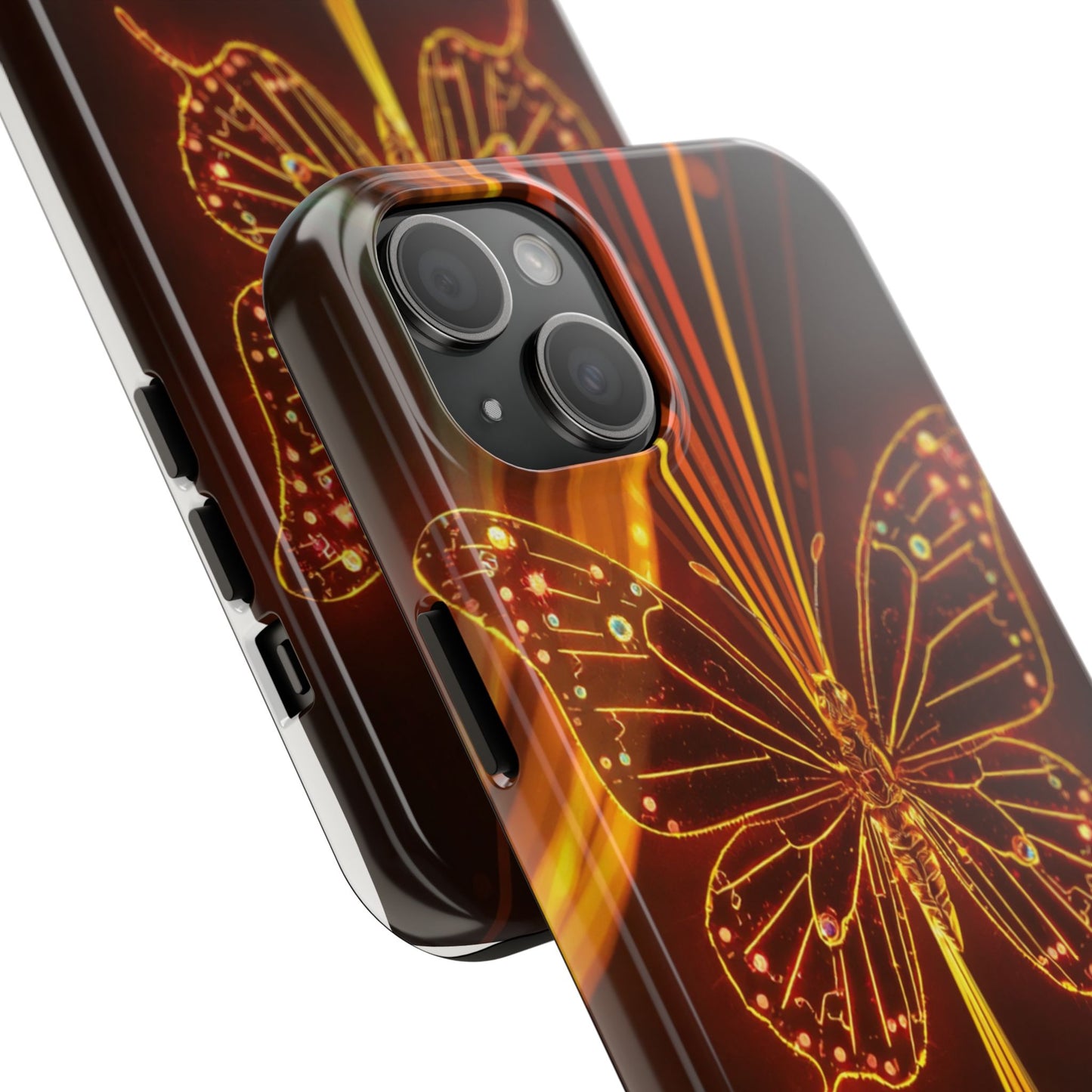 Elegant Butterfly Tough Phone Case - Stylish Protection for Nature Lovers