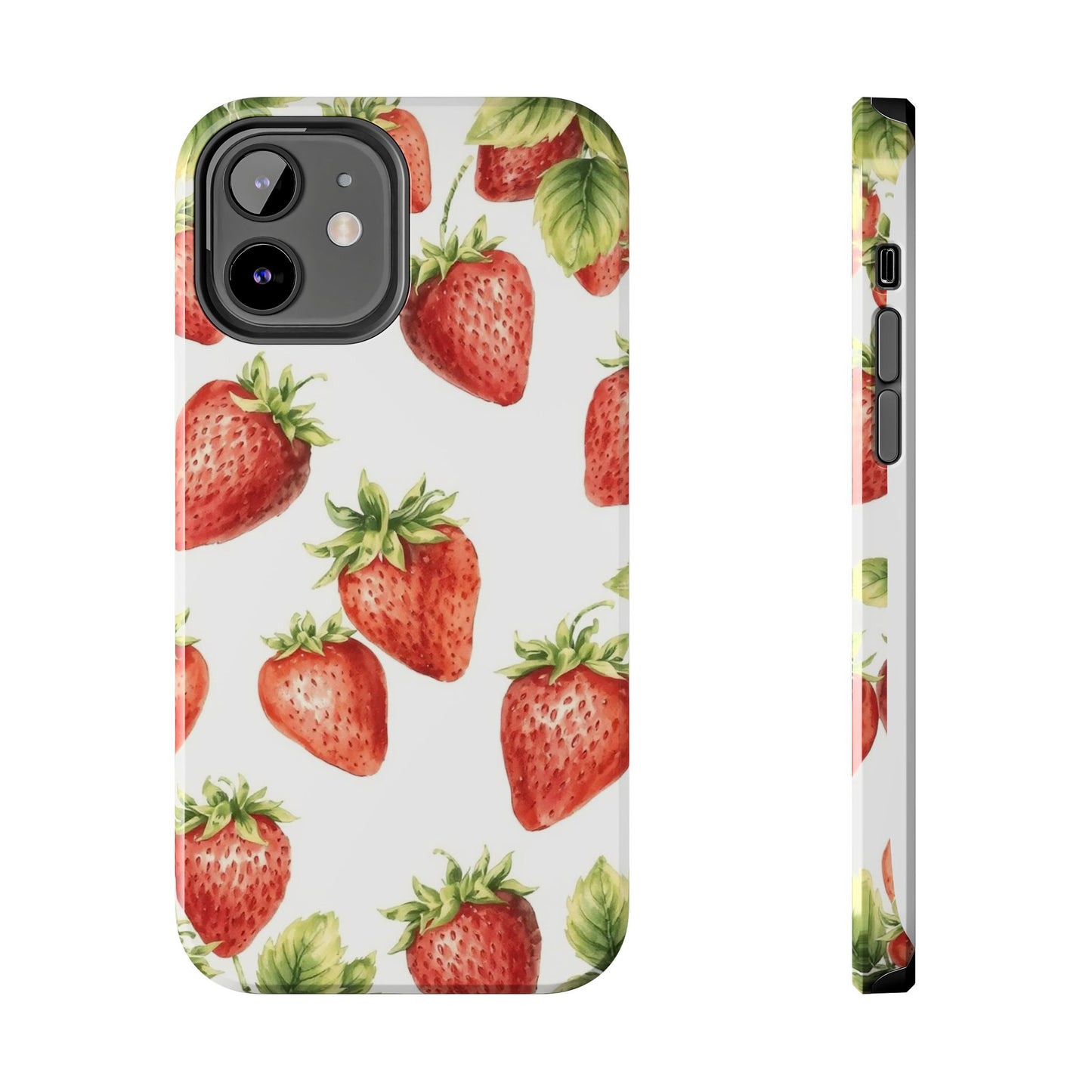 Strawberry Tough Phone Case - Durable Protection with a Fresh Design - for iPhone