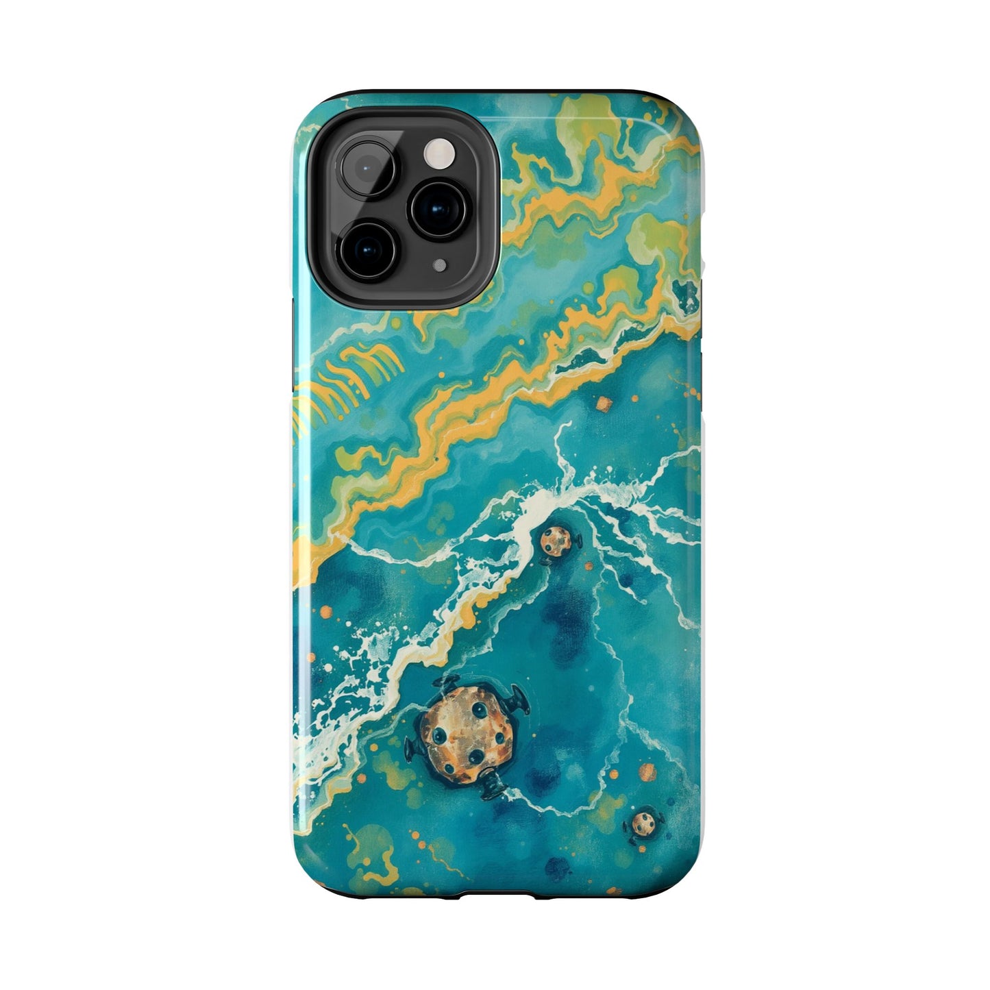 Ocean Wave Tough Phone Case – Durable Protection with Abstract Art Design