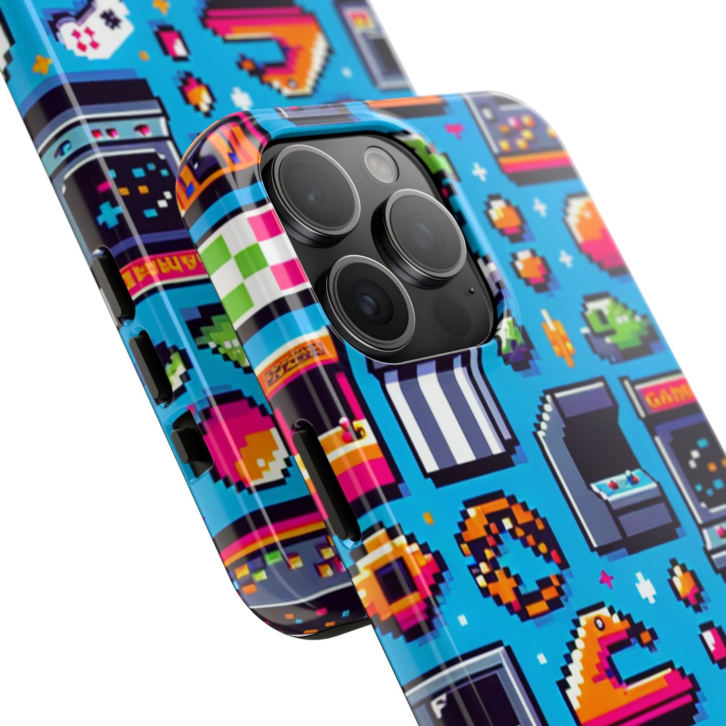 Retro Gaming Tough Phone Case - Pixel Art Design for Gamers - for iPhone