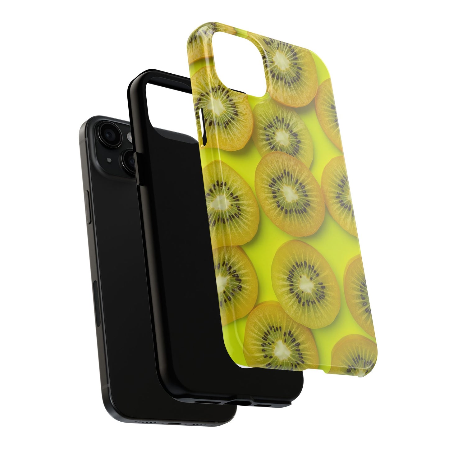 Vibrant Kiwi Tough Phone Case - Bright Yellow Design for Fruit Lovers