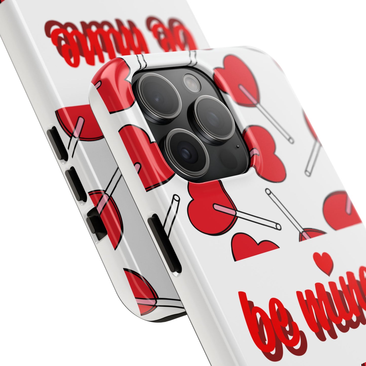 Be Mine Heart Pattern Tough Phone Case - Love Gift - for iPhone