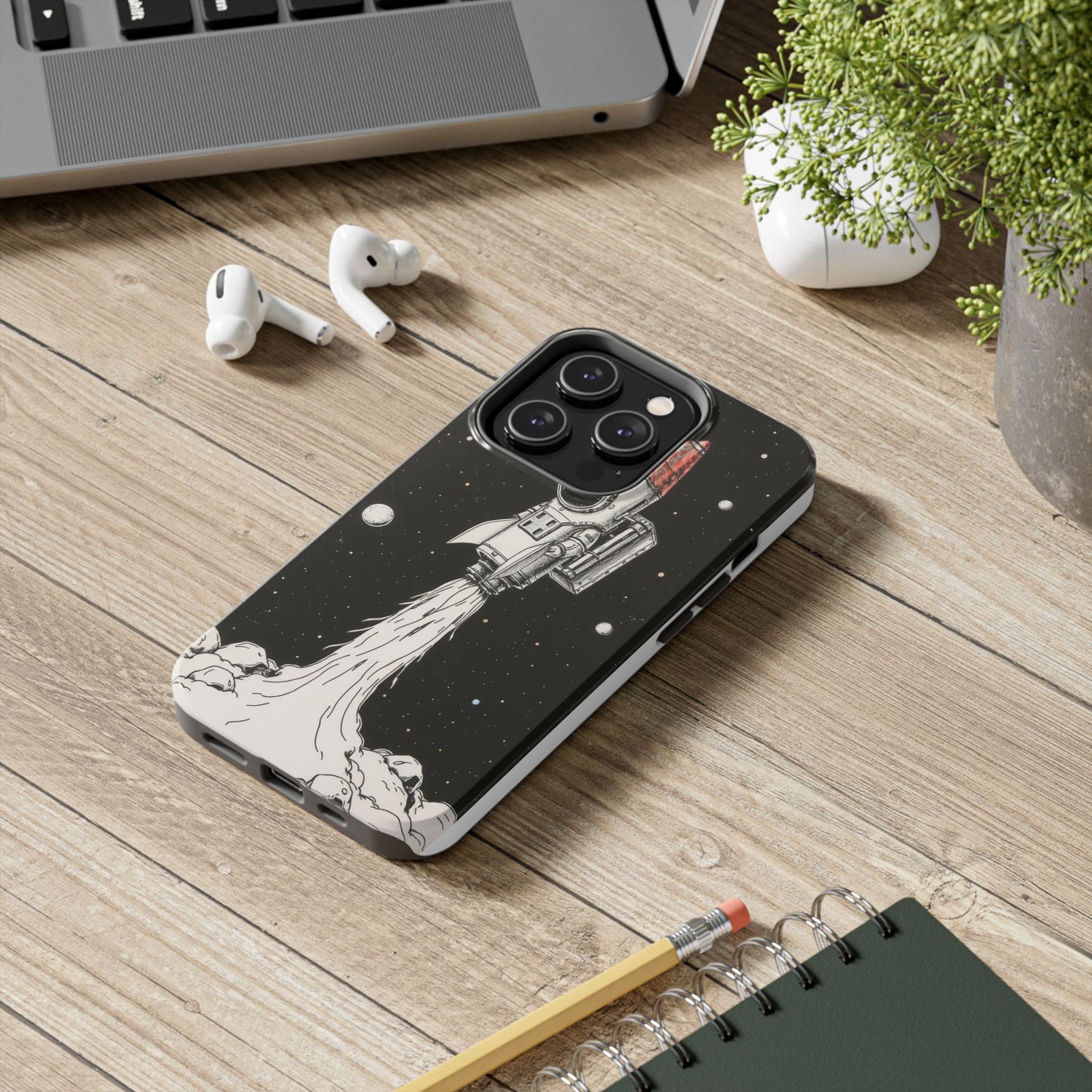 Cool Tough Phone Case for iPhone - Astro-Rocket Bond